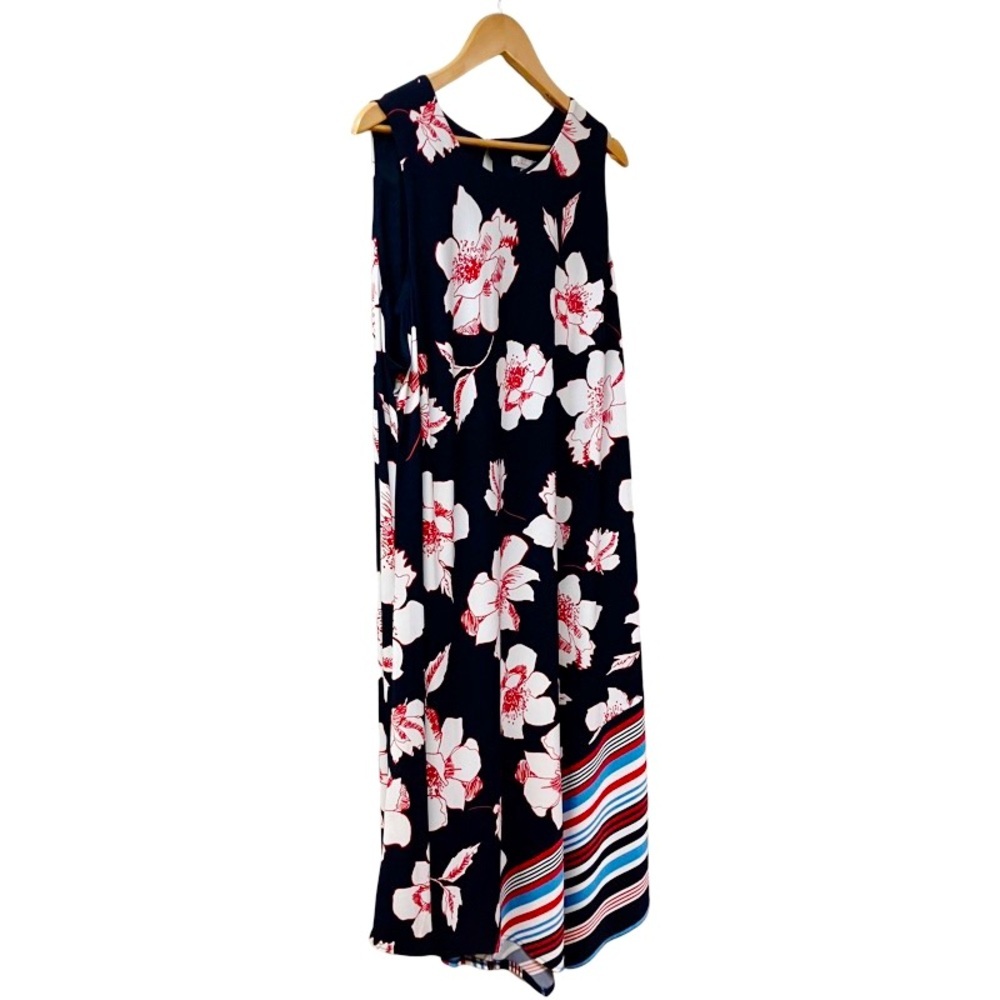 Coastal Summer Cruisewear Floral Womens Dress SZ 20 Old Money Fairycore Flowy - Picture 6 of 9